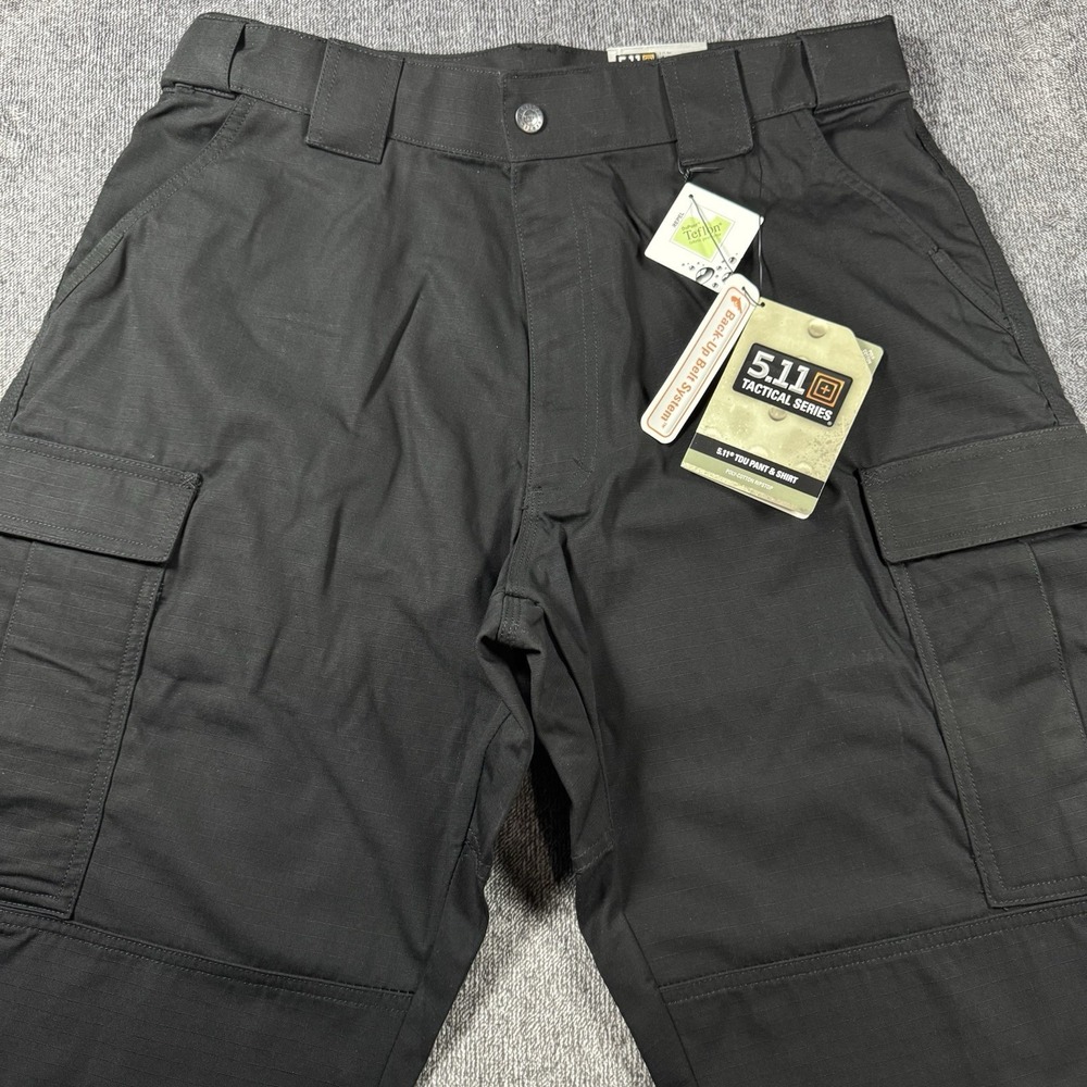 5.11 Tactical Men's Pants Ripstop TDU Relaxed Fit XL Black 74003 - Picture 2 of 16